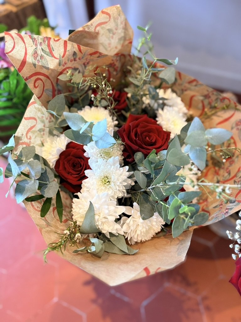 Bouquet en papier kraft